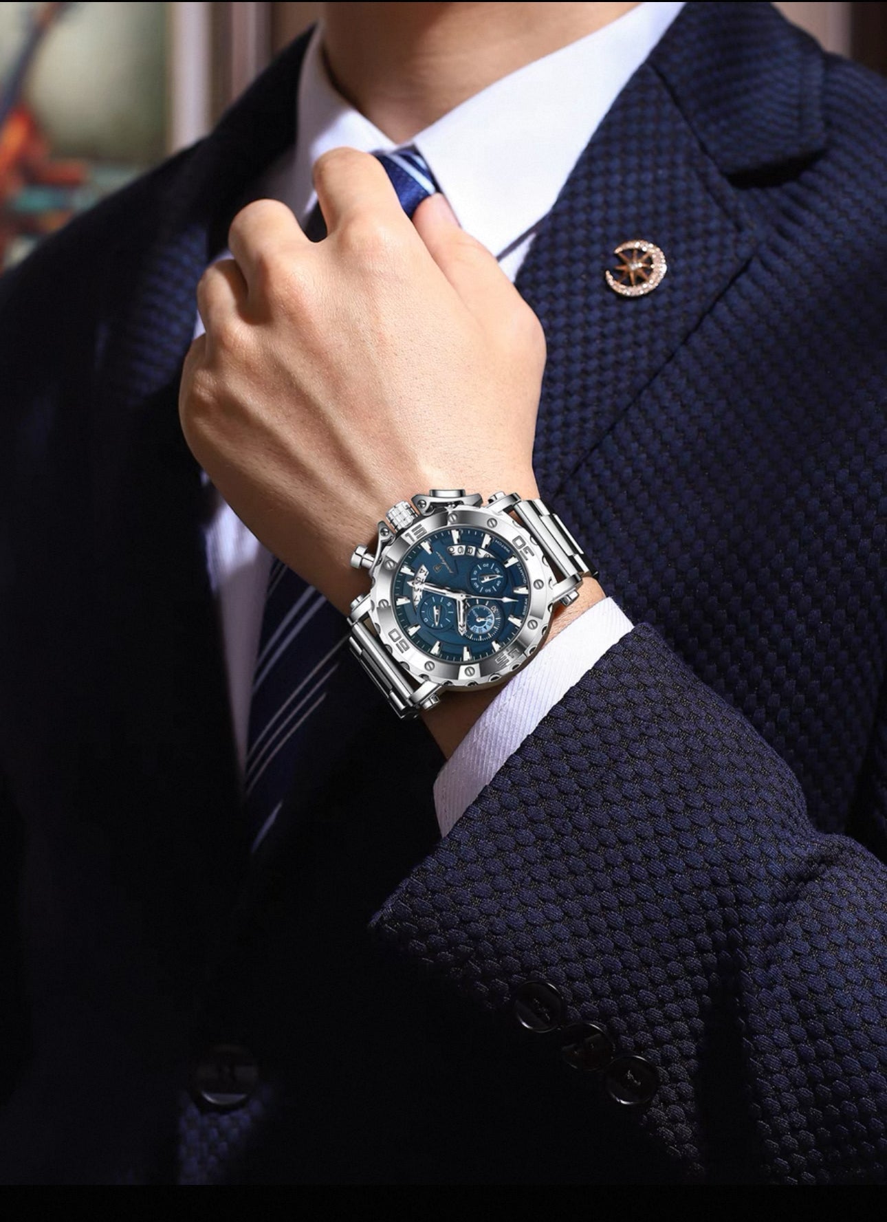 Genuine Swiss Men's Watch Luminous Business Multi-Functional Waterproof Casual New Watch Men's Quartz Watch for Men