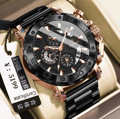 Genuine Swiss Men's Watch Luminous Business Multi-Functional Waterproof Casual New Watch Men's Quartz Watch for Men